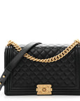 Caviar Quilted New Medium Boy Flap Black