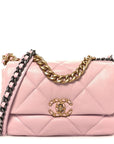 Lambskin Quilted Medium CHNL 19 Flap Light Pink