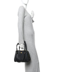 Supple Calfskin Small Madrid Bag Black