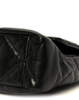 Goatskin Quilted Large CHNL 19 Flap Black