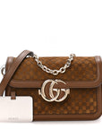 Suede MicroGCCIssima Go Small Shoulder Bag Brown