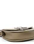 Grained Calfskin Mini Gallop Bag With Strap Beige