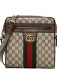GG Supreme Monogram Web Small Ophidia Messenger Bag Brown