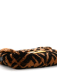 Shearling Vitello Dolce Macro FF 1974 Mini Baguette Tobacco Black