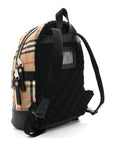 House Check Canvas Calfskin Small Nico Backpack Archive Beige