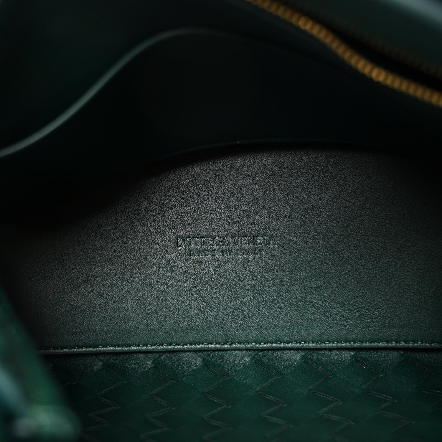 Nappa Intrecciato Small Andiamo Shoulder Bag Emerald Green