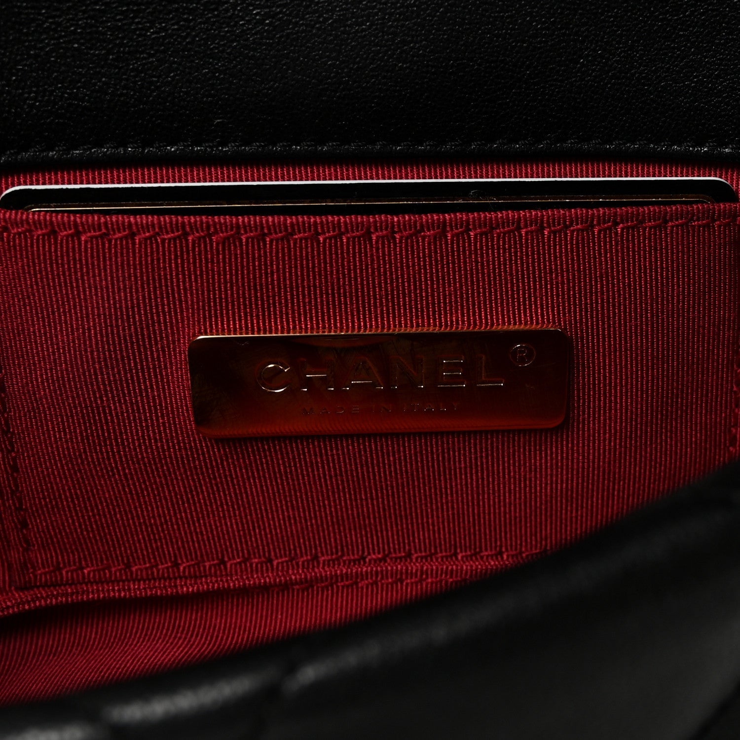 Goatskin Quilted CHNL 19 Waist Bag Black