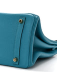 Taurillon Clemence Birkin 30 Turquoise