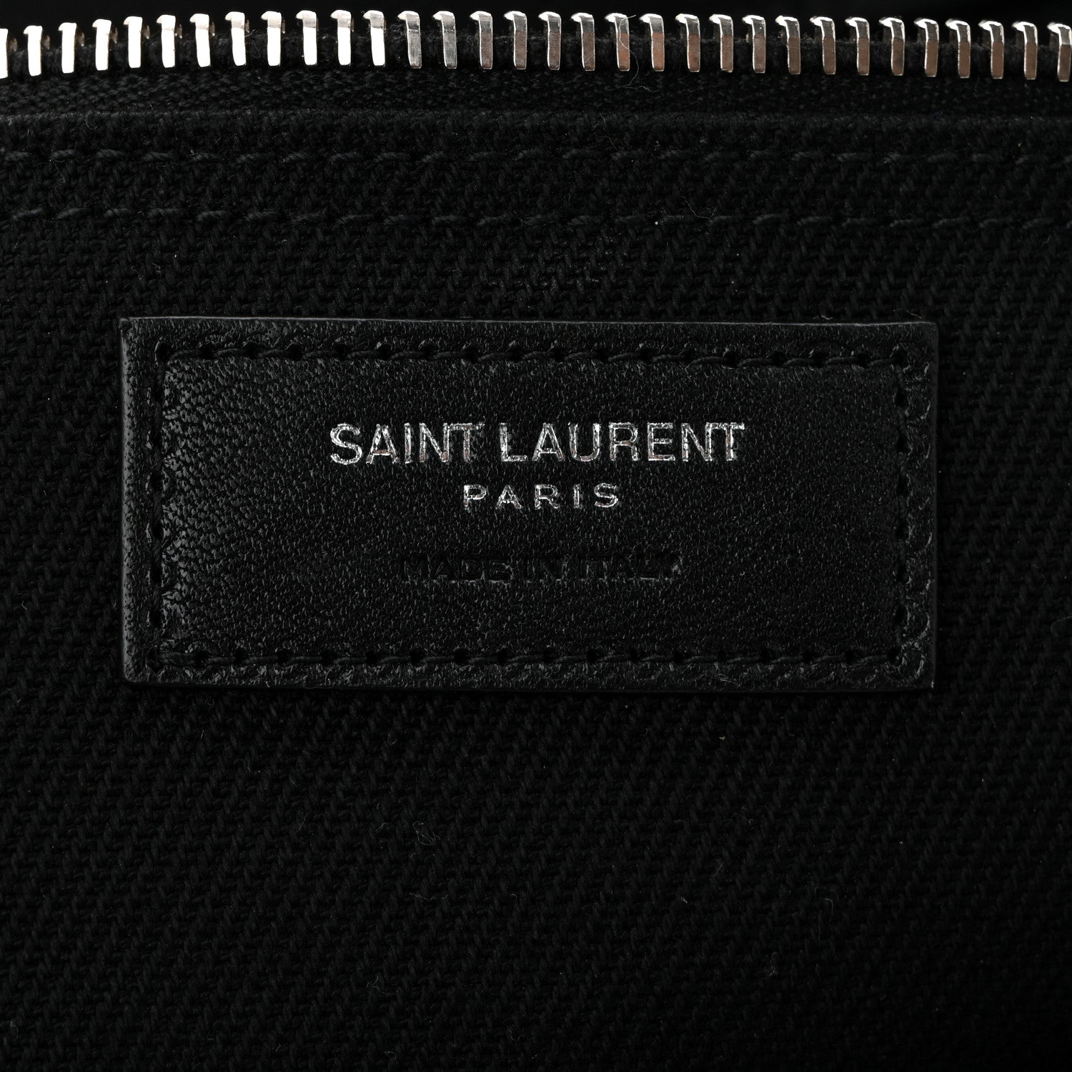 Linen Calfskin Rive Gauche Tote Black