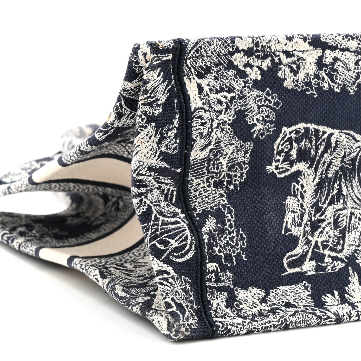 Canvas Embroidered Medium D1ORiviera Toile De Jouy Book Tote Blue
