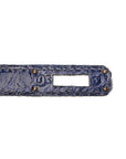 Shiny Alligator Mini Kelly Sellier 20 Bleu Roi