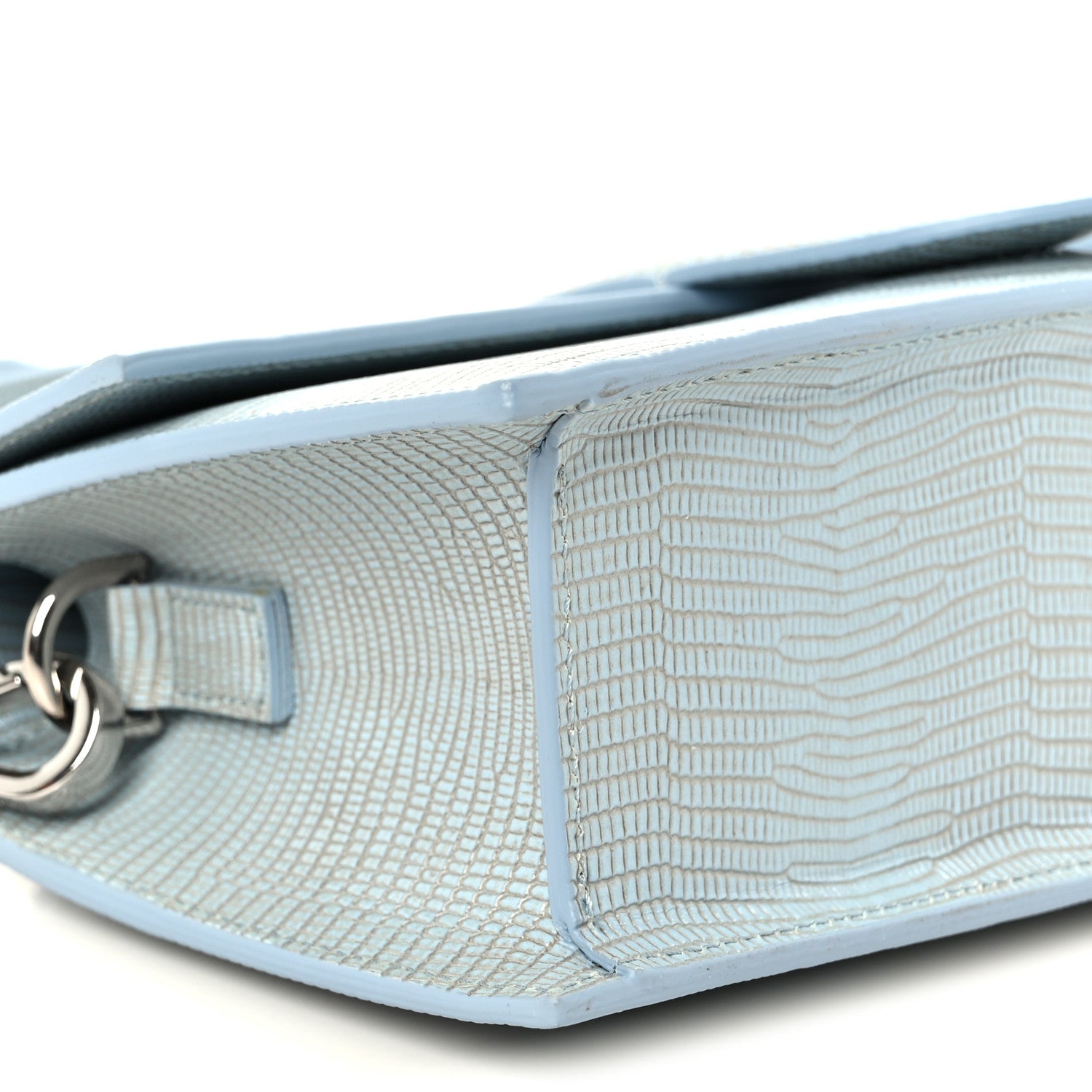 Calfskin Lizard Embossed Le Grand Bambino Light Blue