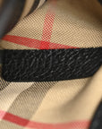 Coated Canvas Calfskin Vintage Check Medium Note Crossbody Bag Black