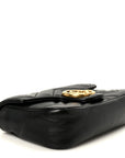Calfskin Matelasse Super Mini GG Marmont Shoulder Bag Black