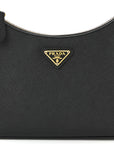 Saffiano Lux Re-Edition 2005 Shoulder Bag Black