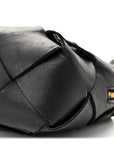 Lambskin Maxi Intrecciato Mini Cassette Camera Bag Black