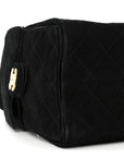 Suede Quilted Small CHNL 25 Handbag Black