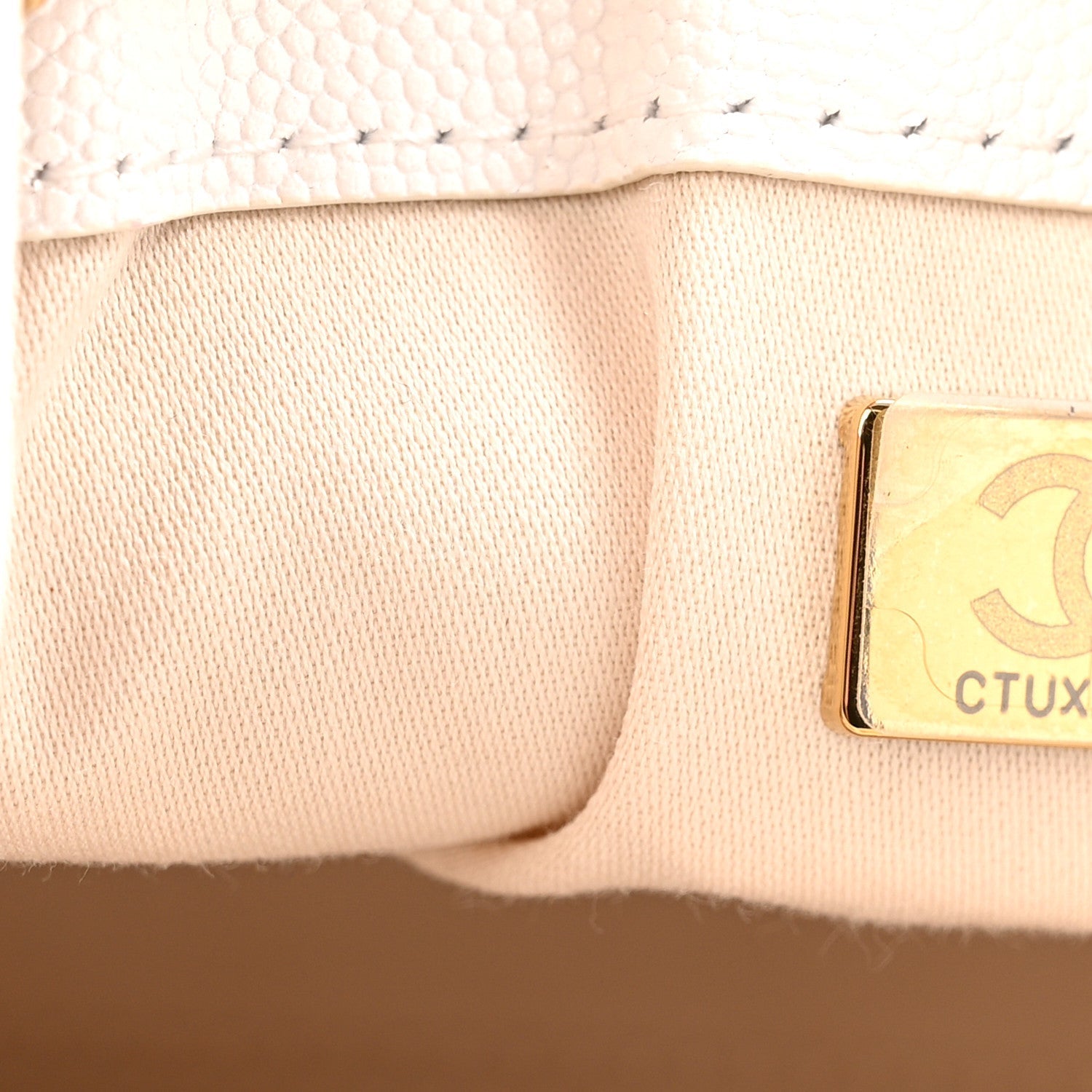 Caviar Quilted Small CHNL 25 Handbag White