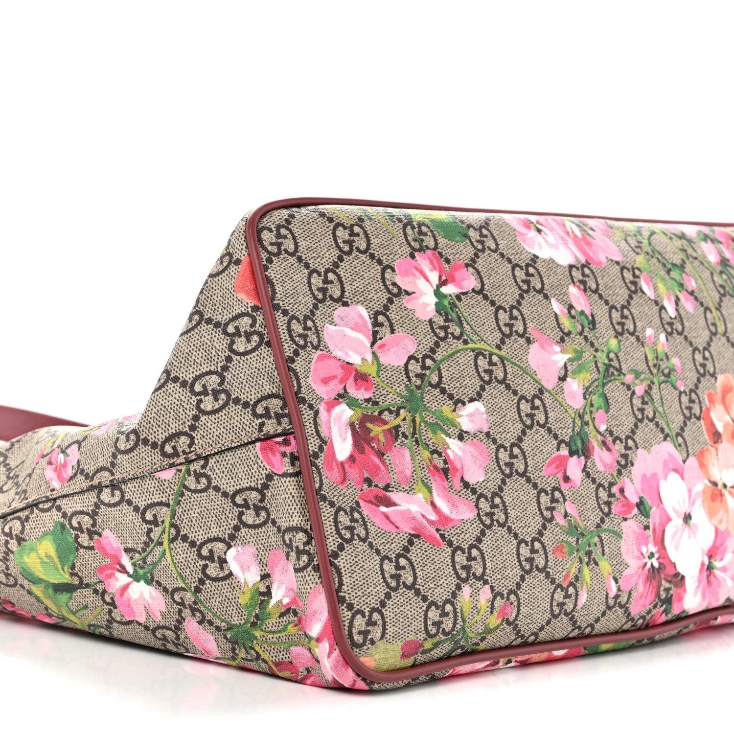 Soft GG Supreme Monogram Blooms Medium Crossbody Tote Beige Multicolor Dry Rose