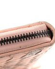 Nappa Intrecciato Ayers Zip Around Wallet Flamingo