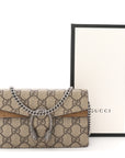 GG Supreme Monogram Super Mini Dionysus Shoulder Bag Taupe