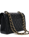Caviar Quilted Small Double Flap Black