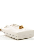 Soft Shiny Calfskin Mini Bon Bon N/S Bucket Bag Latte