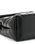 Calfskin Y Quilted Monogram Small Loulou Chain Satchel Black