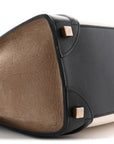 Bullhide Calfskin Nubuck Micro Tri-Color Luggage White Khaki