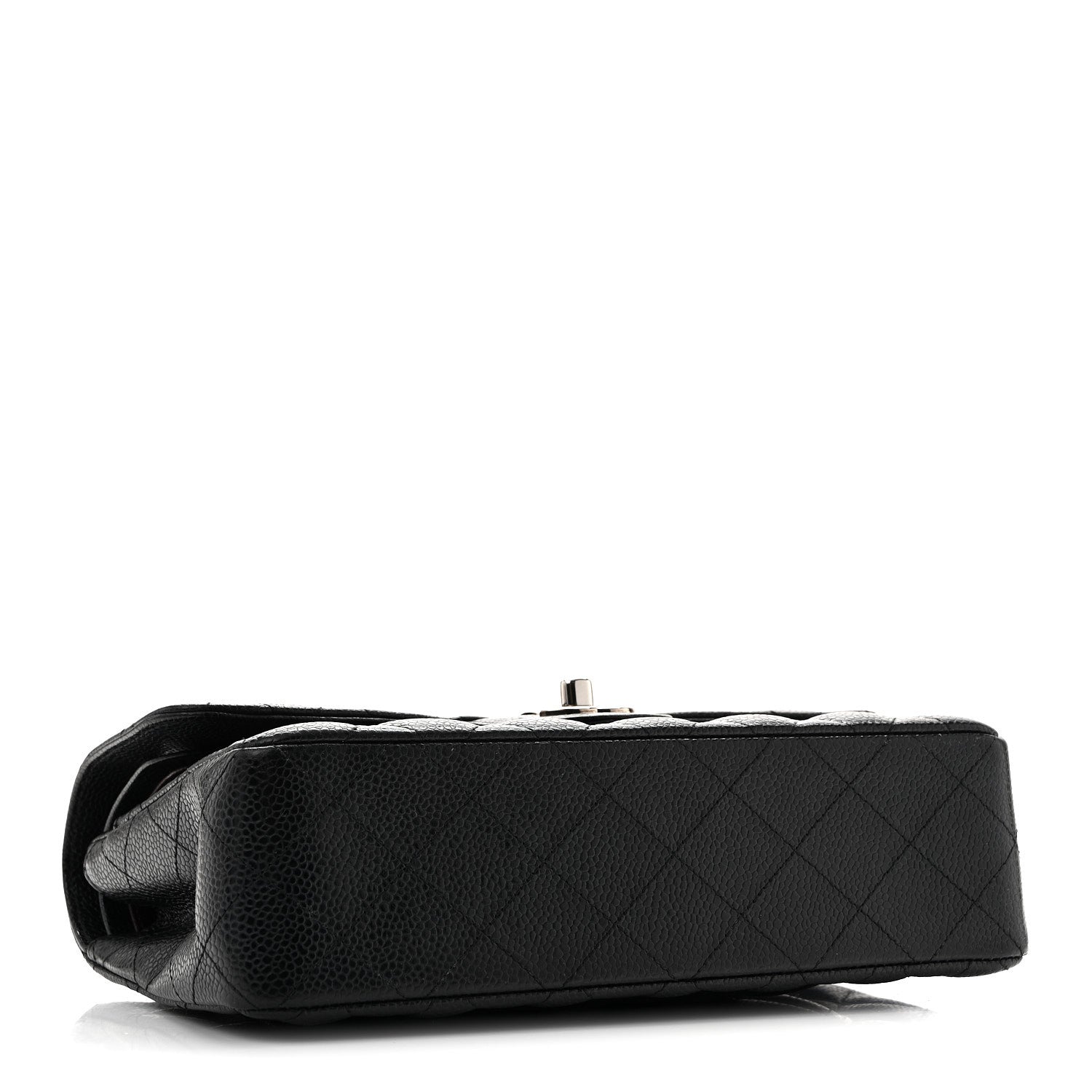 Caviar Quilted Small Double Flap Black