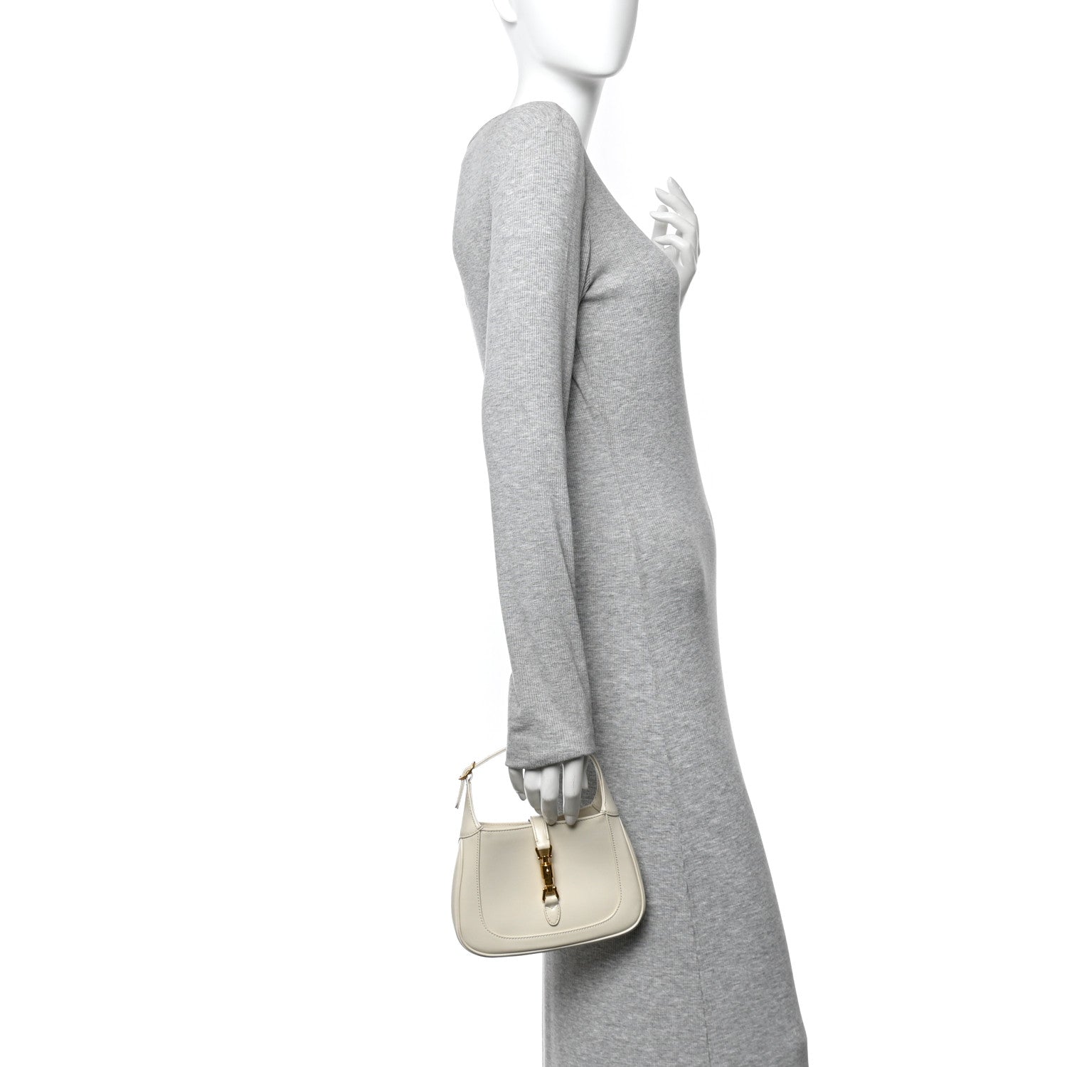 Boarded Dyana Lux Calfskin Mini Jackie 1961 Hobo Mystic White