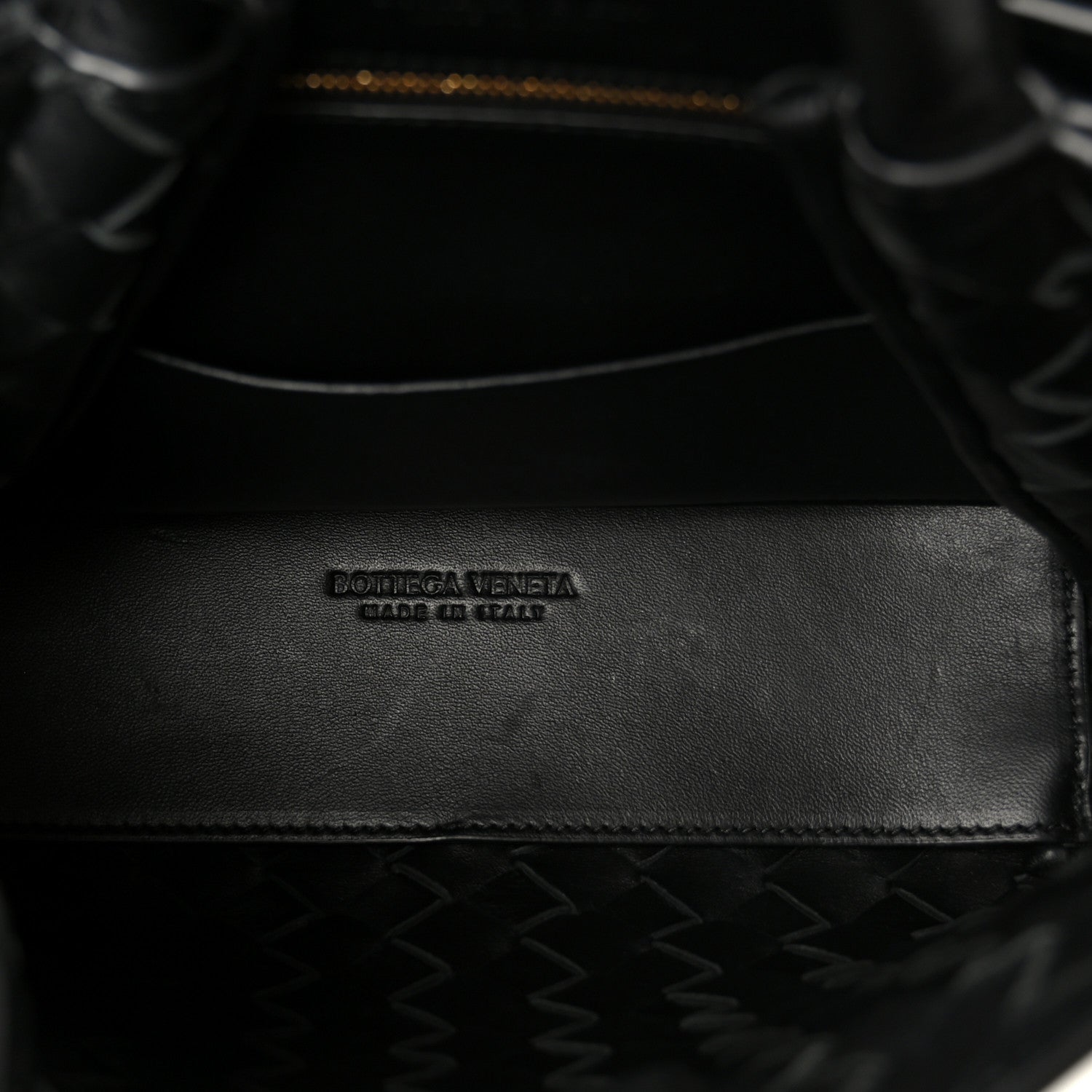 Nappa Intrecciato Small Andiamo Shoulder Bag Black