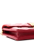 Lambskin Cannage D1ORaddict Wallet On Chain Clutch Fuchsia