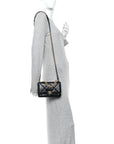 Lambskin Quilted CHNL 19 Wallet On Chain WOC Black
