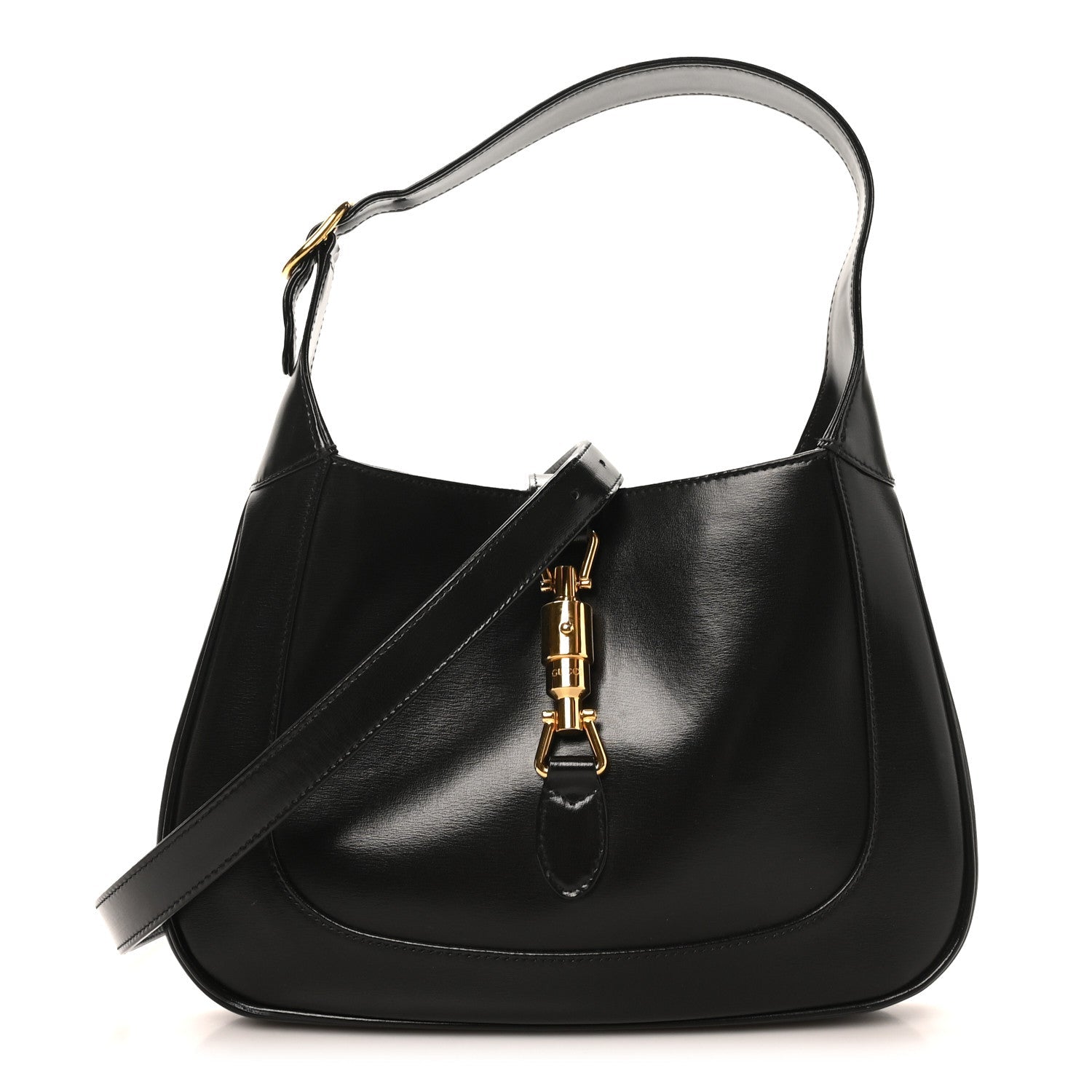 Boarded Dyana Lux Calfskin Small Jackie 1961 Hobo Black