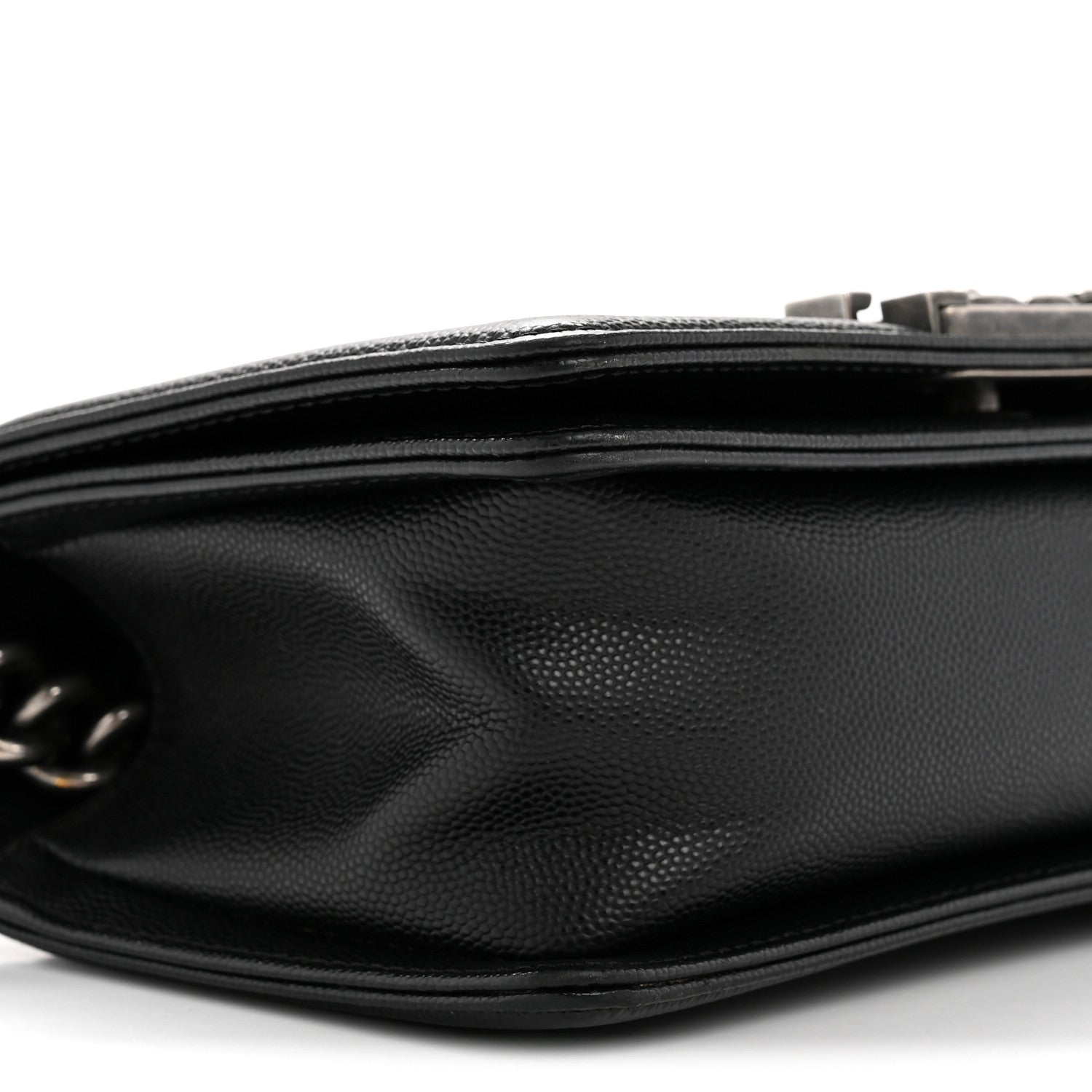 Caviar Quilted Small Boy Flap Black