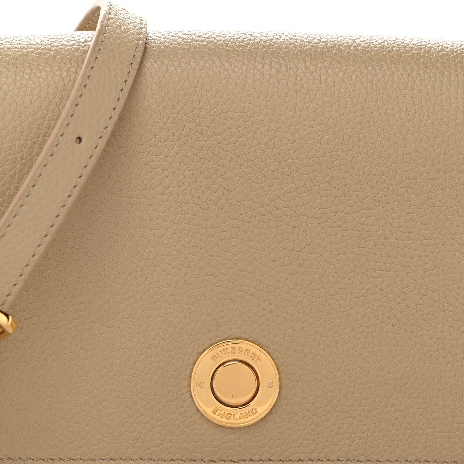Grainy Calfskin Vintage Check Hampshire Crossbody Beige