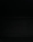 Coated Canvas Calfskin La Greca Signature Shopper Tote Bag Black Caramel