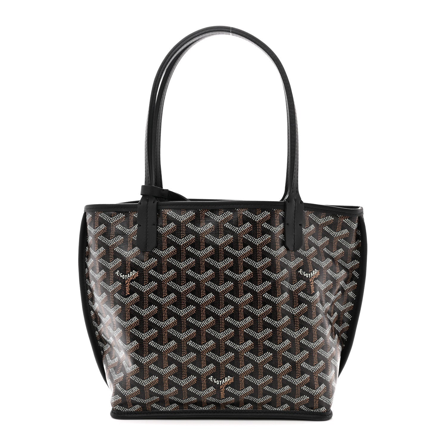 Goyardine Reversible Mini Anjou Black