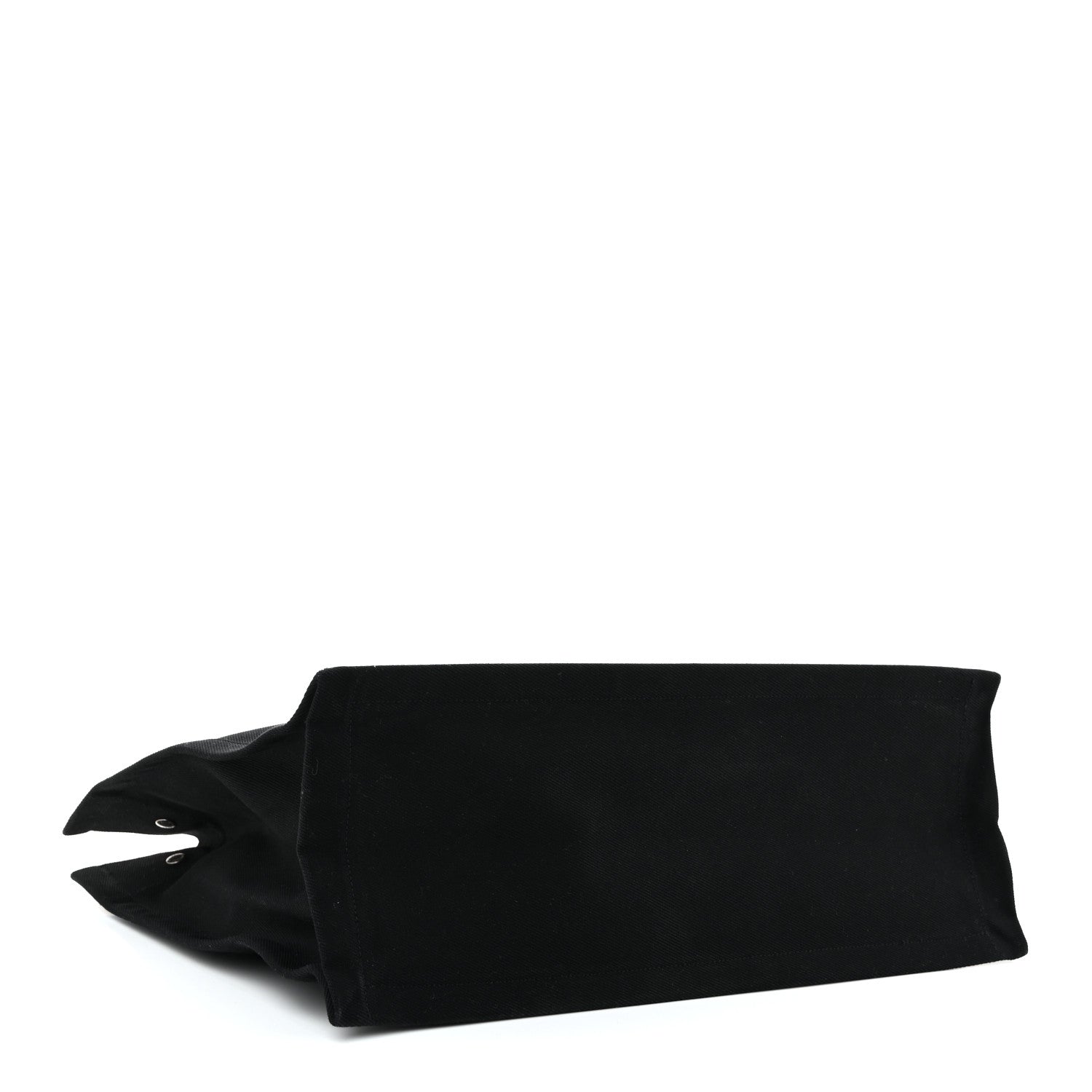 Linen Calfskin Rive Gauche Tote Black