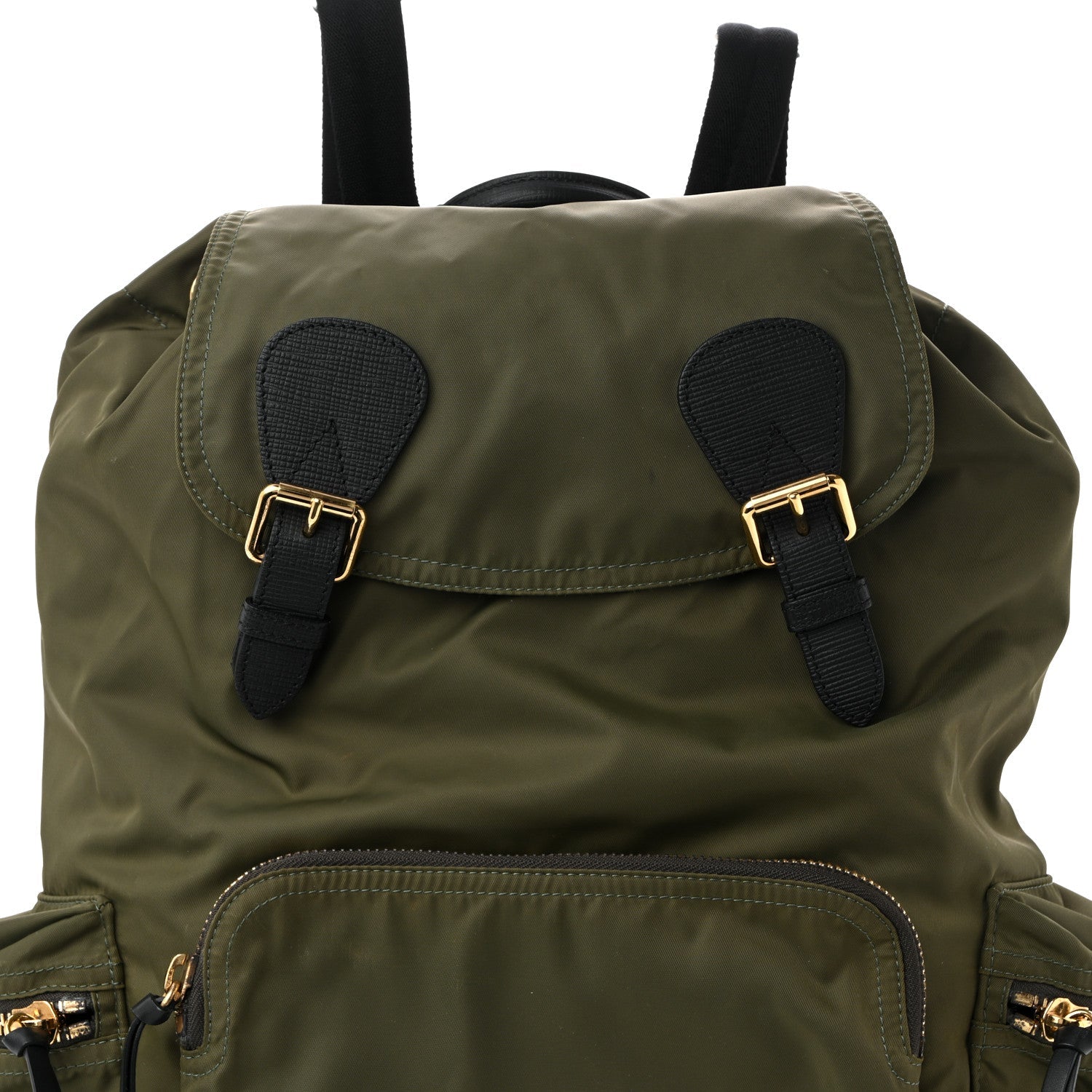 Nylon Large Rucksack Backpack  Canvas Green