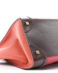 Satin Calfskin Mini Tri-Color Luggage Blood