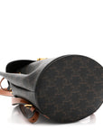 Triomphe Canvas Calfskin Bonnie Backpack Tan