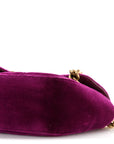 Velvet Matelasse Embroidered Mini GG Marmont Shoulder Bag Bordeaux