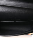 Grainy Calfskin Vintage Check Small Macken Crossbody Bag Black