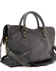 Pearlescent Goatskin Classic Gold Hardware City Bronze