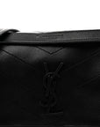 Lambskin Matelasse Monogram Baby Niki Chain Satchel Black
