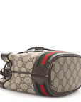 GG Supreme Monogram Web Mini Ophidia Bucket Bag Brown
