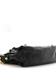 Chevre Gold Metallic Edge Hardware Mini City Black