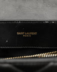 Calfskin Y Quilted Monogram Small Loulou Chain Satchel Black